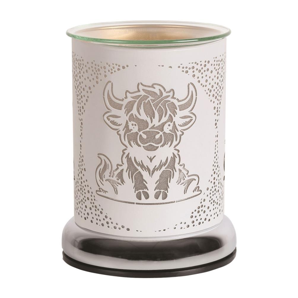 Aroma White Highland Cow Touch Electric Wax Melt Warmer Extra Image 1